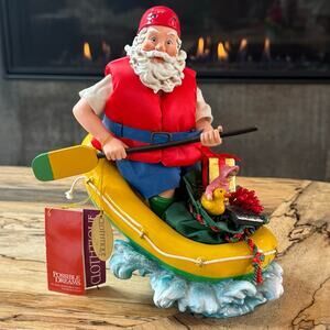 Vintage Clothtique Possible Dreams Santa In Raft Dept 56 Christmas Decor 2003